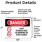 Signmission Paint Storage Area No Smoking Or Open Flames Danger Sign, Vinyl Decal, 10in W x 7in L, 2PK OS-2PACK-DS-D-710-L-1516 - alternate 2